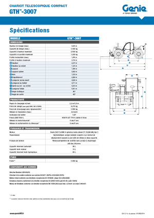 Телескопични манипулатори на материали Genie GTH-3007