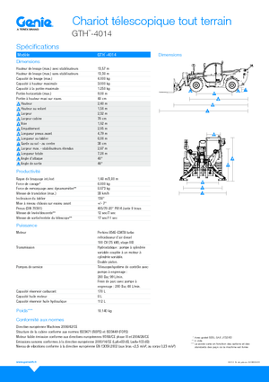 Телескопични манипулатори на материали Genie GTH4014
