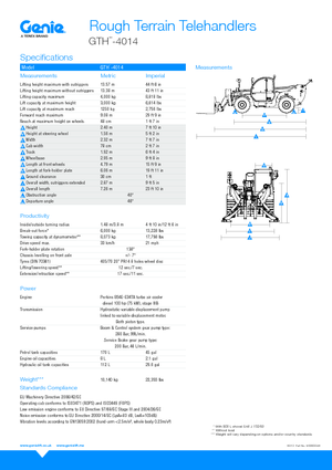 Телескопични манипулатори на материали Genie GTH4014