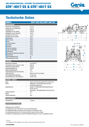 Телескопични манипулатори на материали Genie GTH-4017 EX