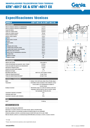 Телескопични манипулатори на материали Genie GTH-4017 EX