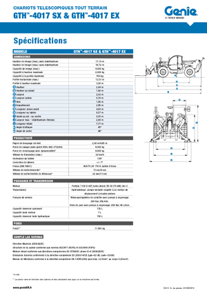 Телескопични манипулатори на материали Genie GTH-4017 EX