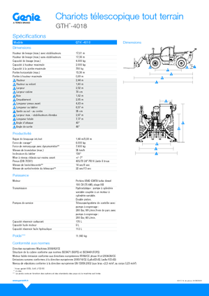 Телескопични манипулатори на материали Genie GTH4018