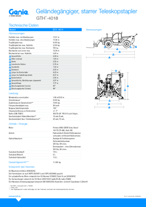 Телескопични манипулатори на материали Genie GTH4018