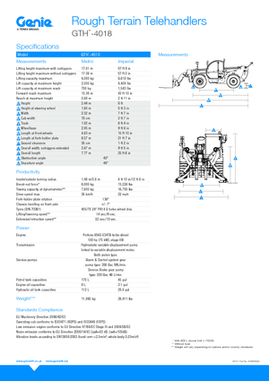 Телескопични манипулатори на материали Genie GTH4018