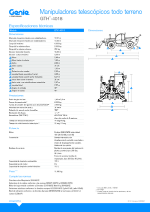 Телескопични манипулатори на материали Genie GTH4018
