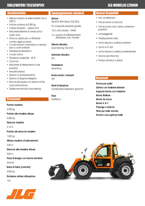 Телескопични манипулатори на материали JLG L 2906 H