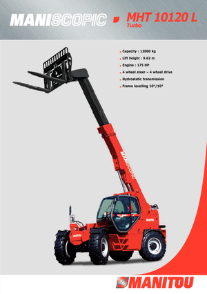 Телескопични манипулатори на материали Manitou MHT 10120 L Turbo