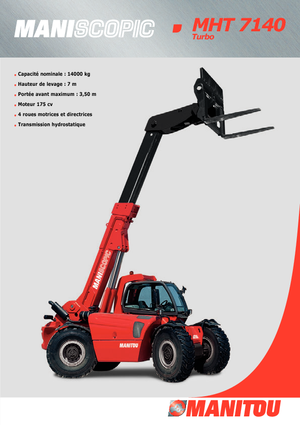 Телескопични манипулатори на материали Manitou MHT 7140