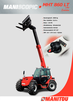 Телескопични манипулатори на материали Manitou MHT 860 LT LSU