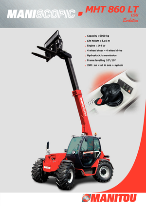 Телескопични манипулатори на материали Manitou MHT 860 LT LSU