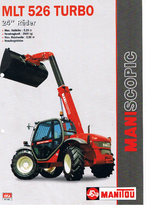 Телескопични манипулатори на материали Manitou MLT 526 T 24