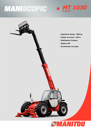 Телескопични манипулатори на материали Manitou MT 1030 S Evolution
