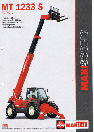 Телескопични манипулатори на материали Manitou MT 1233 S