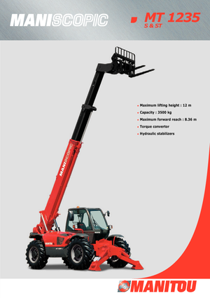 Телескопични манипулатори на материали Manitou MT 1235 S