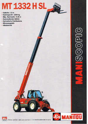 Телескопични манипулатори на материали Manitou MT 1332 H S-L-T