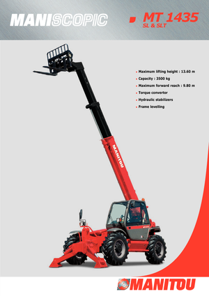 Телескопични манипулатори на материали Manitou MT 1435 SL