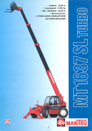 Телескопични манипулатори на материали Manitou MT 1637 SLT