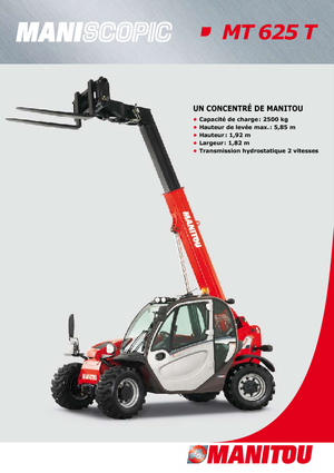 Телескопични манипулатори на материали Manitou MT 625 T