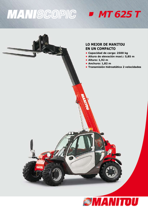 Телескопични манипулатори на материали Manitou MT 625 T