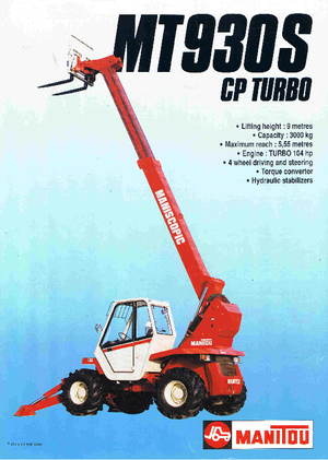 Телескопични манипулатори на материали Manitou MT 930 CP