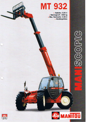 Телескопични манипулатори на материали Manitou MT 932