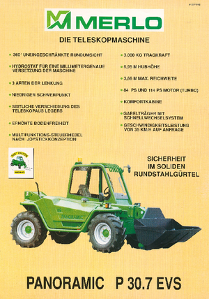Телескопични манипулатори на материали Merlo P 30.7 EVS