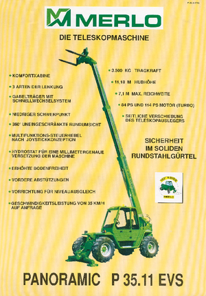 Телескопични манипулатори на материали Merlo P 35.11 EVS