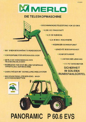 Телескопични манипулатори на материали Merlo P 60.6 EVS