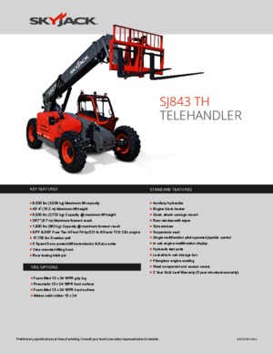 Телескопични манипулатори на материали Skyjack SJ843 TH