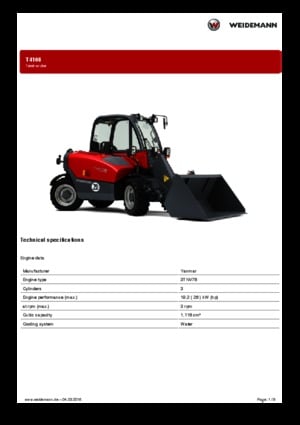 Телескопични манипулатори на материали Weidemann T4108