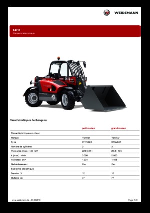 Телескопични манипулатори на материали Weidemann T4512