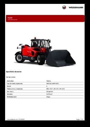 Телескопични манипулатори на материали Weidemann T5522
