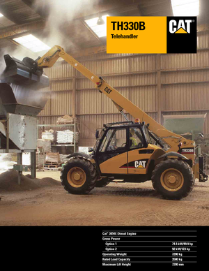Телескопични манипулатори на материали Caterpillar TH330B