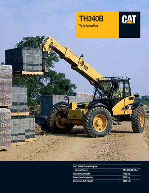 Телескопични манипулатори на материали Caterpillar TH340B