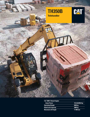 Телескопични манипулатори на материали Caterpillar TH350B