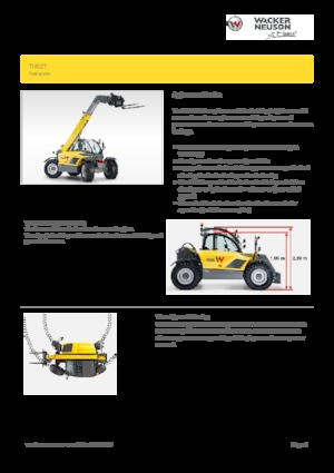 Телескопични манипулатори на материали Wacker Neuson TH627