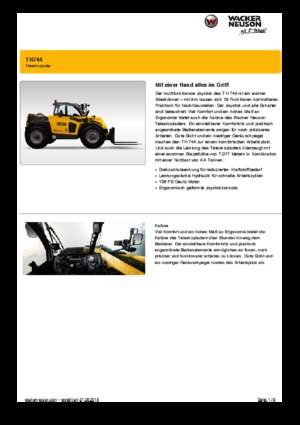 Телескопични манипулатори на материали Wacker Neuson TH744