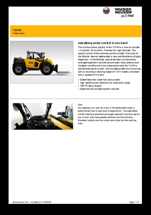 Телескопични манипулатори на материали Wacker Neuson TH744