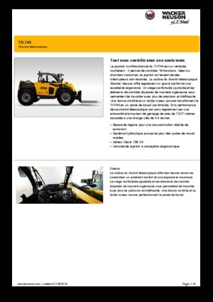 Телескопични манипулатори на материали Wacker Neuson TH744