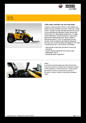 Телескопични манипулатори на материали Wacker Neuson TH744