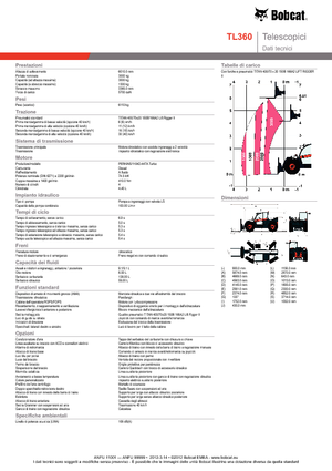 Телескопични манипулатори на материали Bobcat TL 360