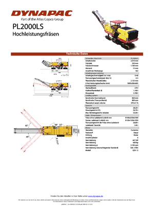 Пътни фрези Dynapac PL 2000 LS