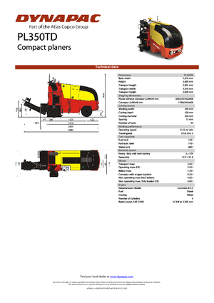 Пътни фрези Dynapac PL 350 TD