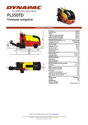 Пътни фрези Dynapac PL 350 TD