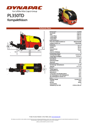 Пътни фрези Dynapac PL 350 TD