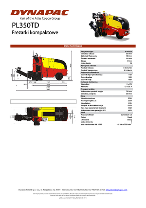 Пътни фрези Dynapac PL 350 TD