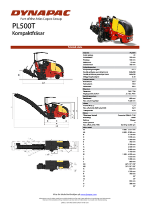 Пътни фрези Dynapac PL 500 T