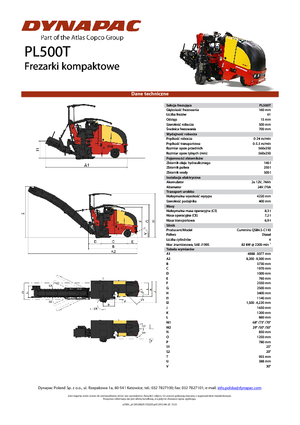 Пътни фрези Dynapac PL 500 T