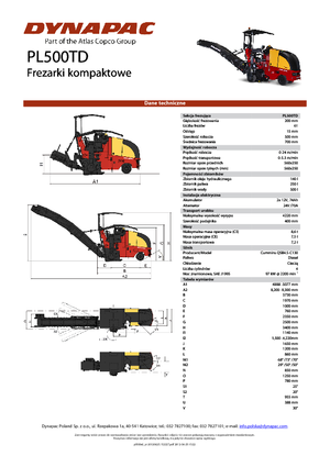 Пътни фрези Dynapac PL 500 TD